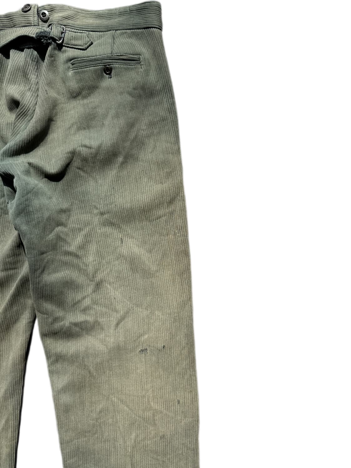 50s 하드 페이딩 프렌치 코듀로이 워크팬츠 36in 상품이미지7