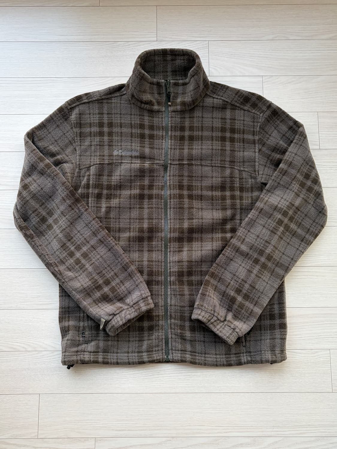 COLUMBIA 컬럼비아 브라운 체크 신칠라 플리스 100 상품이미지1