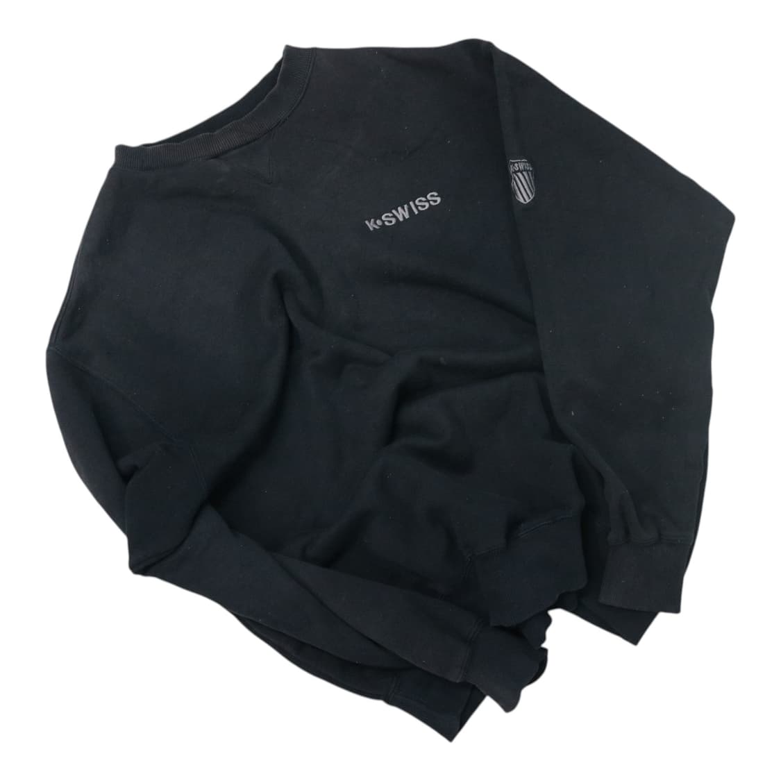 K-SWISS 케이스위스 빈티지 브이 가젯 자수 로고 블랙 맨투맨 (M) 상품이미지1
