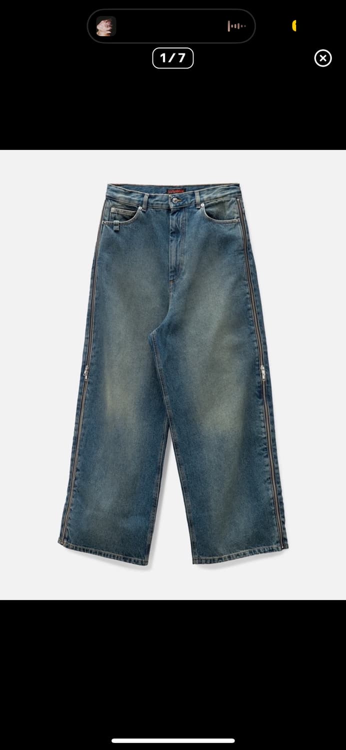 LUU DAN SIDE ZIP BLUE DENIM PANTS 상품이미지2