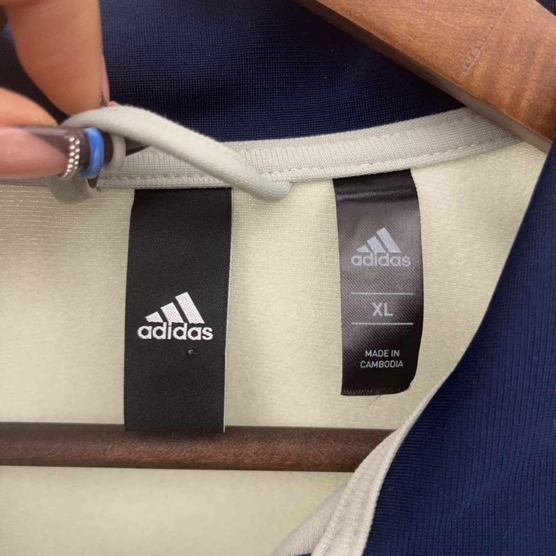 아디다스 투톤배색 레트로 빈티지 져지 집업 XL C07866 상품이미지5