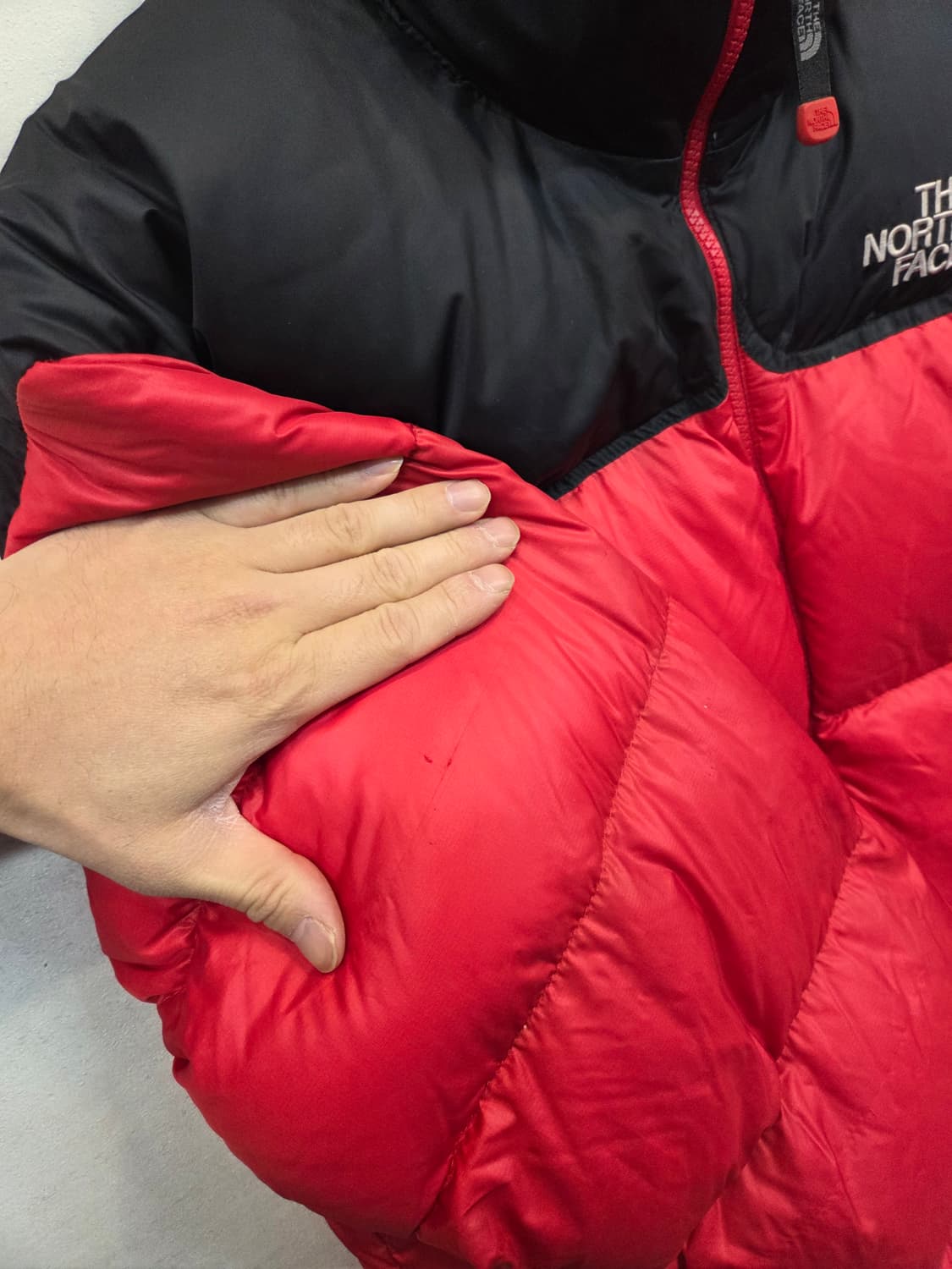 노스페이스 구형 700 눕시 구스다운 패딩 95 레드 상품이미지7