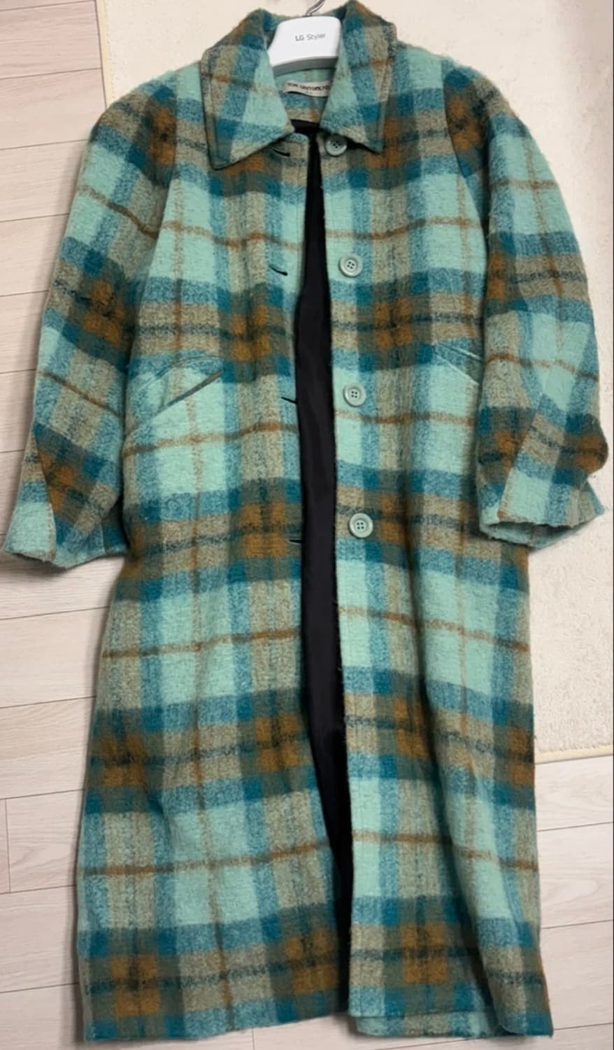 톰그레이하운드 민트 체크 코트 상품이미지1