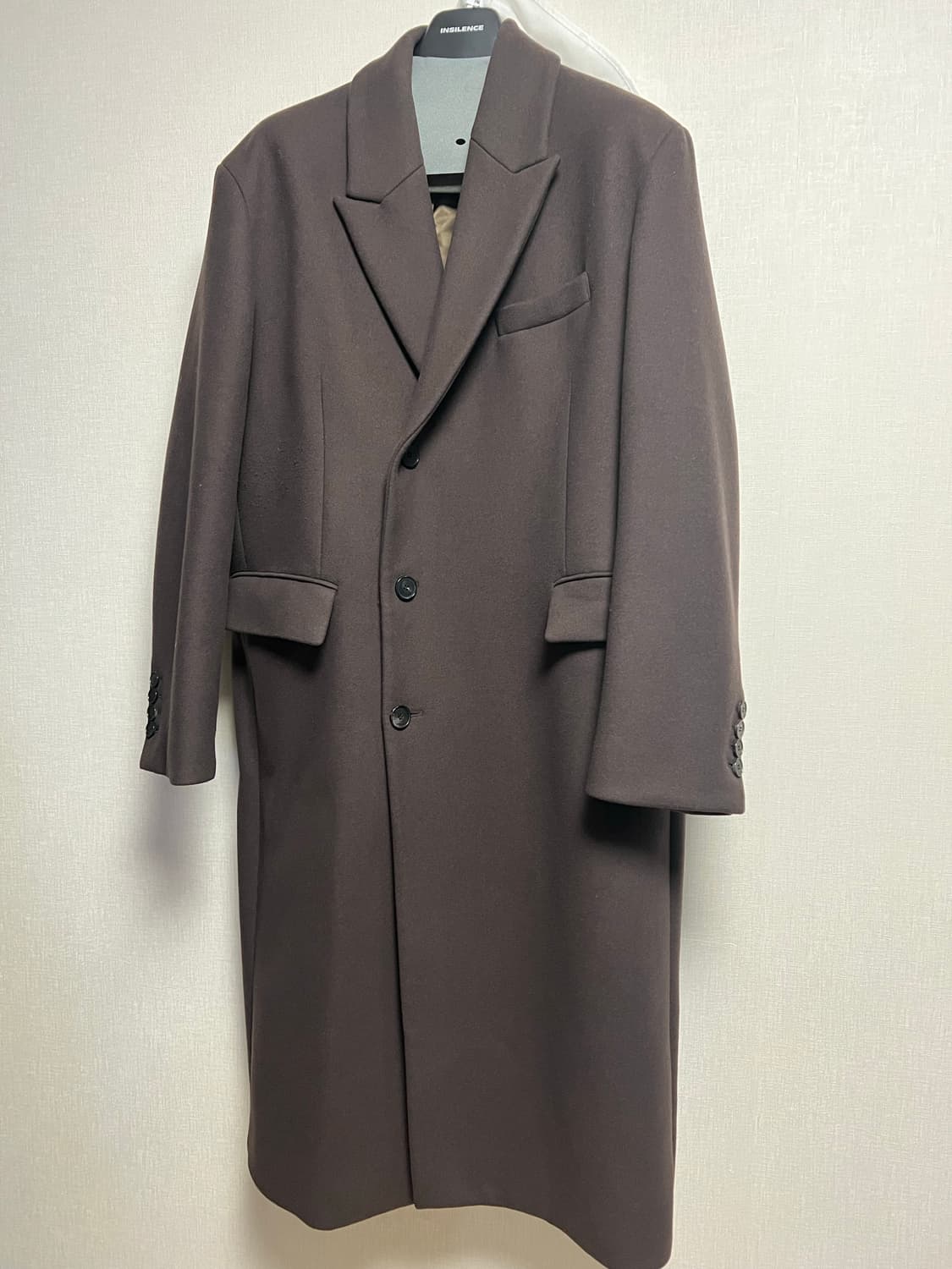 인사일런스 MTR 피크드 하프 더블 코트 DARK BROWN (L) 상품이미지1