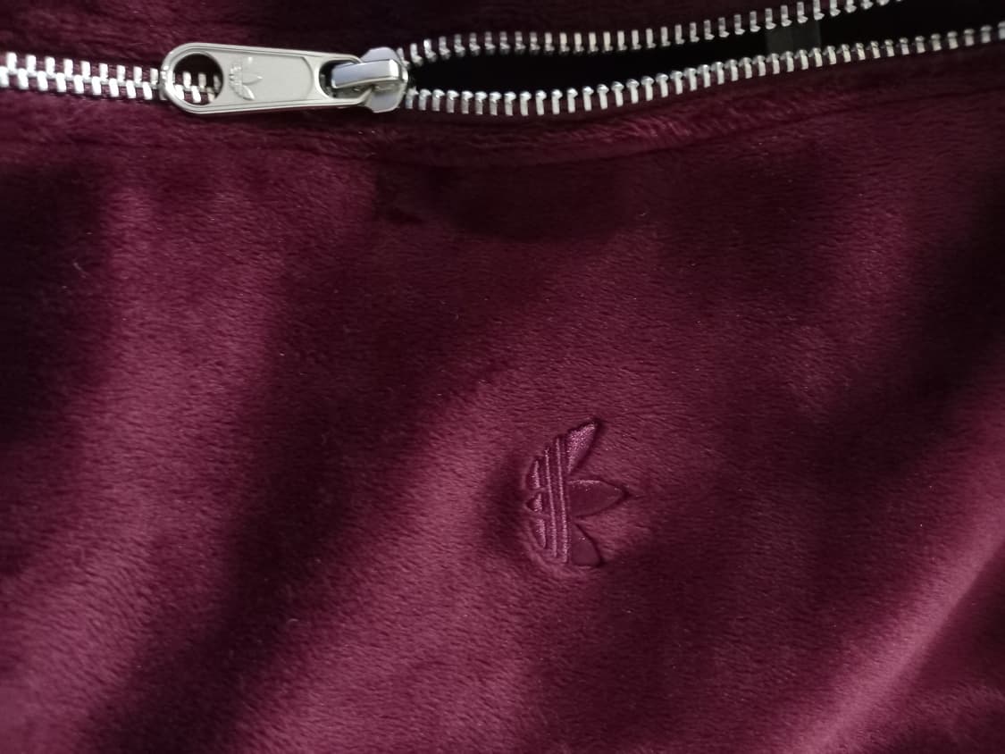 아디다스 벨벳 마룬 버건디 여자 트랙탑 저지 져지집업 85/XS 상품이미지3