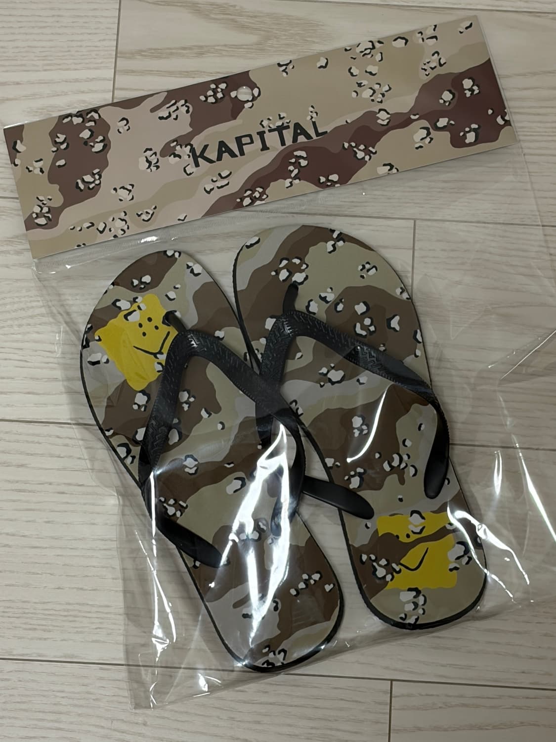 [유일매물/미개봉새상품] kapital 캐피탈 쿠키 플리플랍 쪼리 슬리퍼 상품이미지1