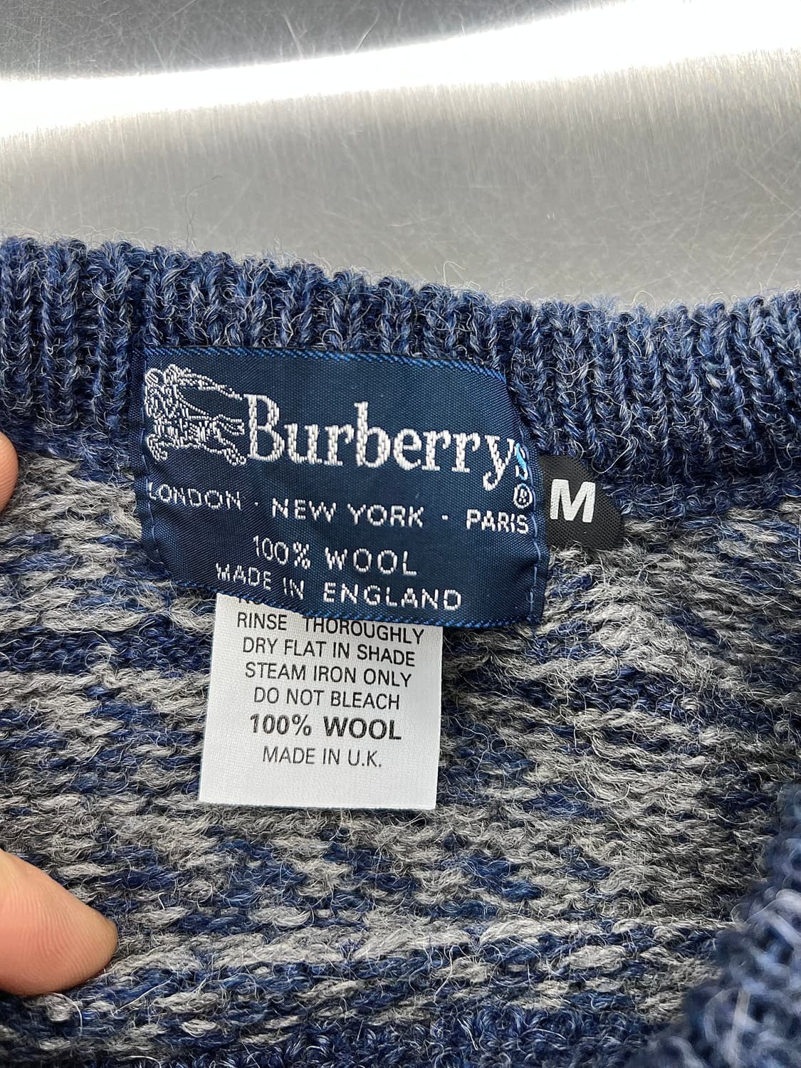 버버리 베를린 블루 아일 울 니트 상품이미지7