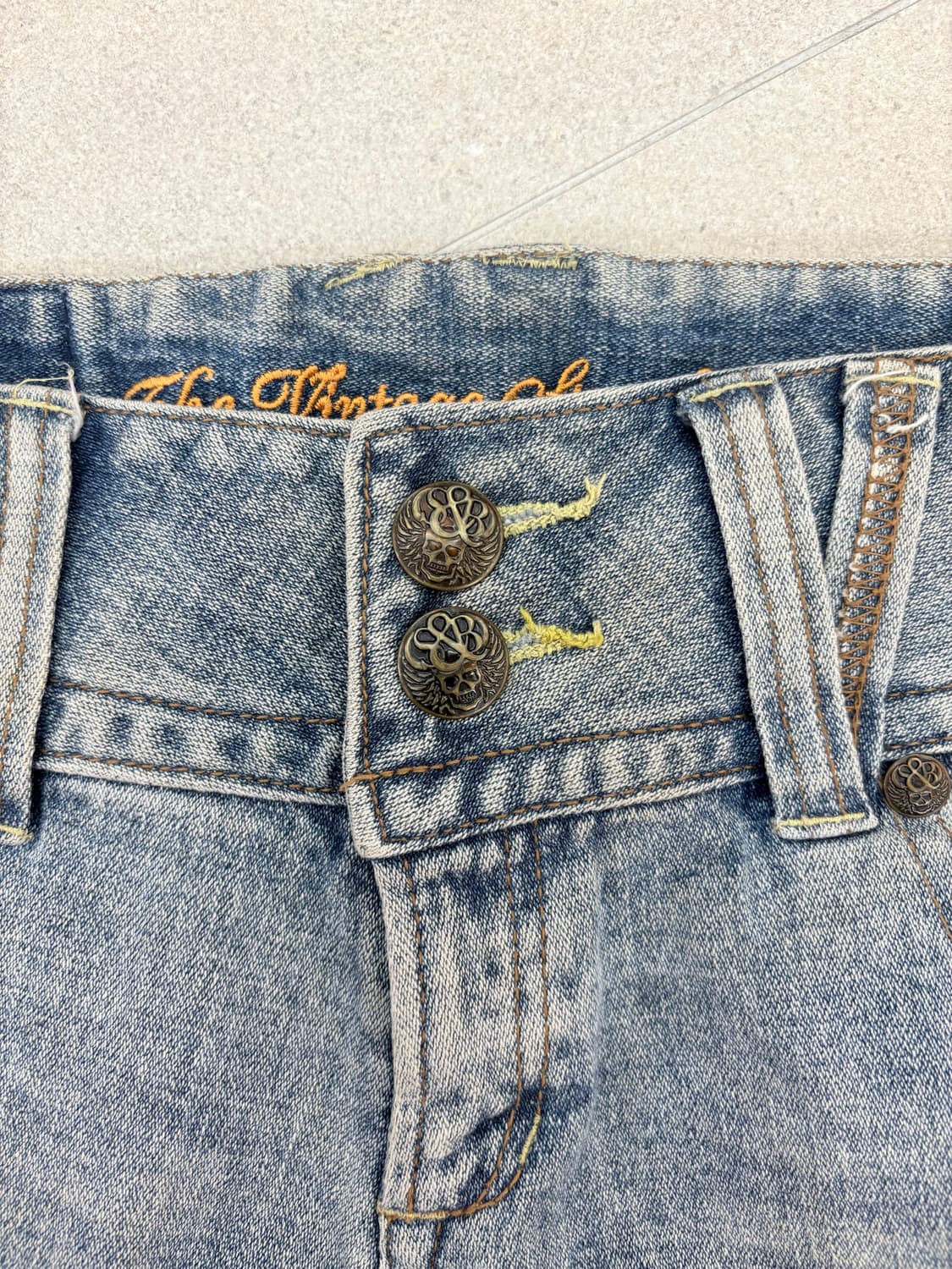 y2k 날개 자수 데님 숏츠 상품이미지3