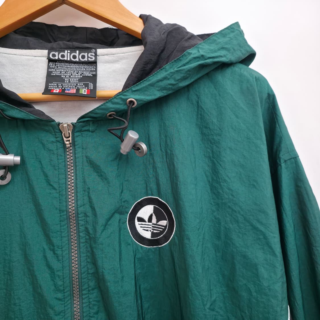 [XL] 80's 아디다스 올드스쿨 그린 바람막이 상품이미지4