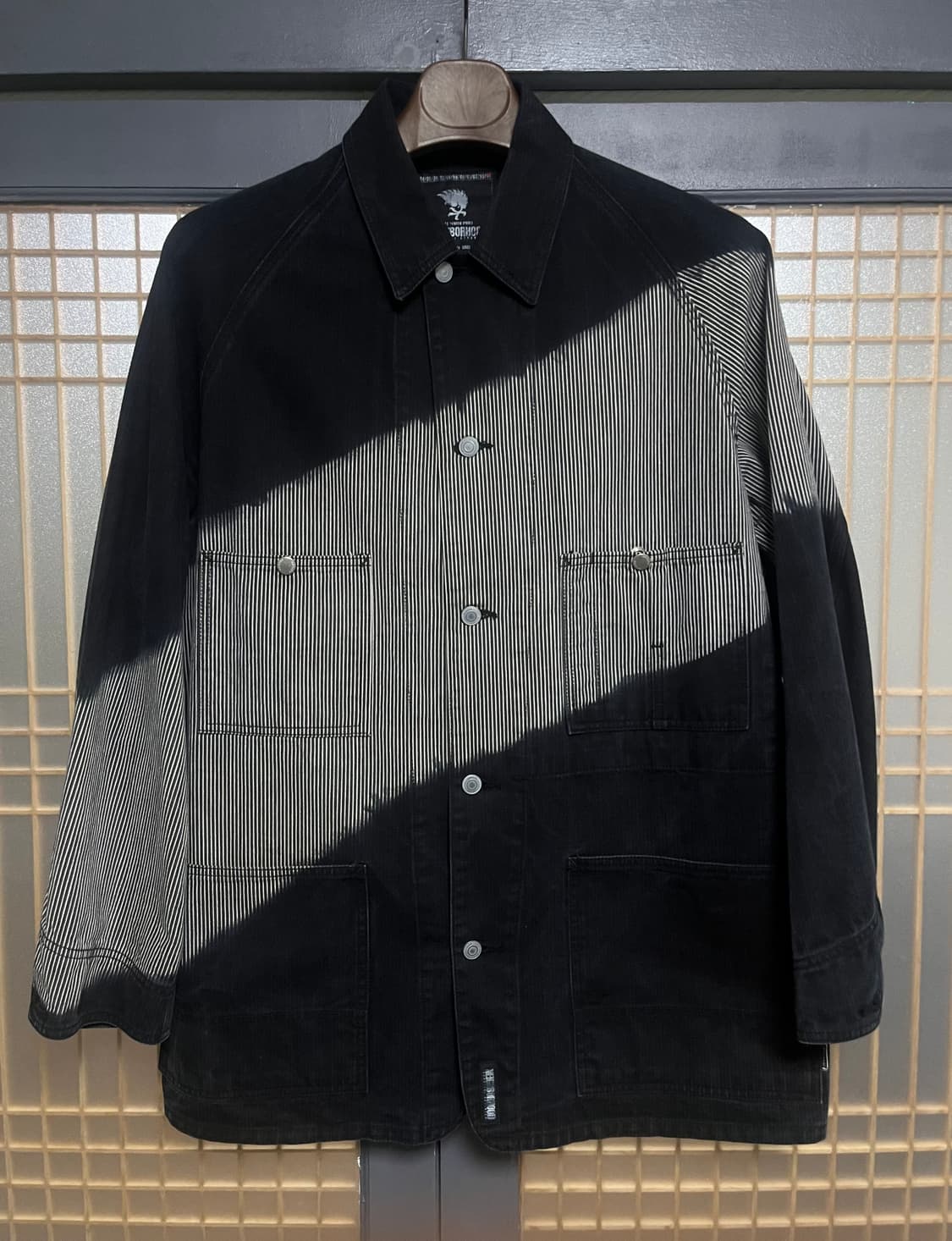 [XL]04네이버후드그라데이션 커버올 블랙 상품이미지1