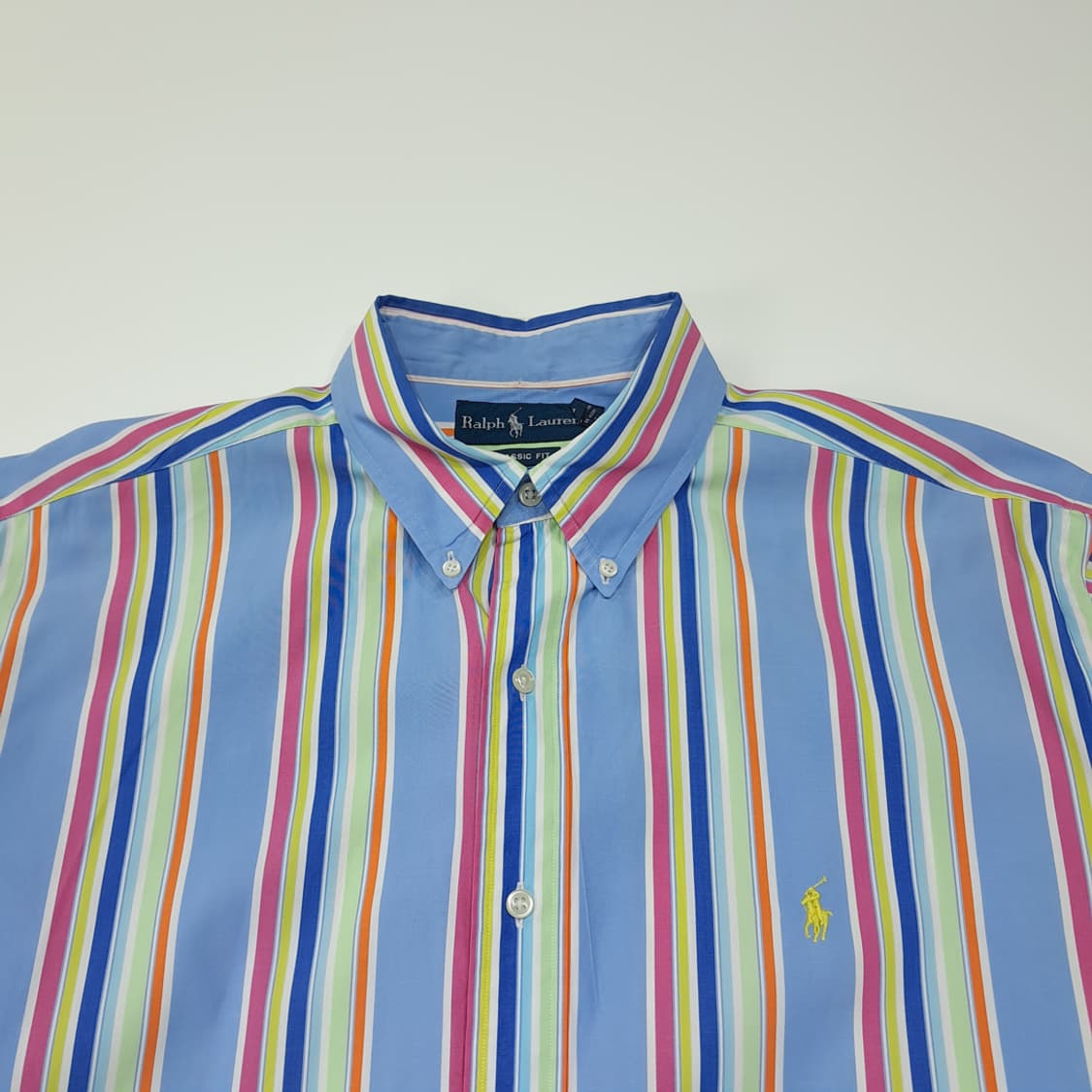 CL677 XL 폴로 90s 스트라이프 멀티컬러 버튼다운 셔츠 남방 상품이미지2