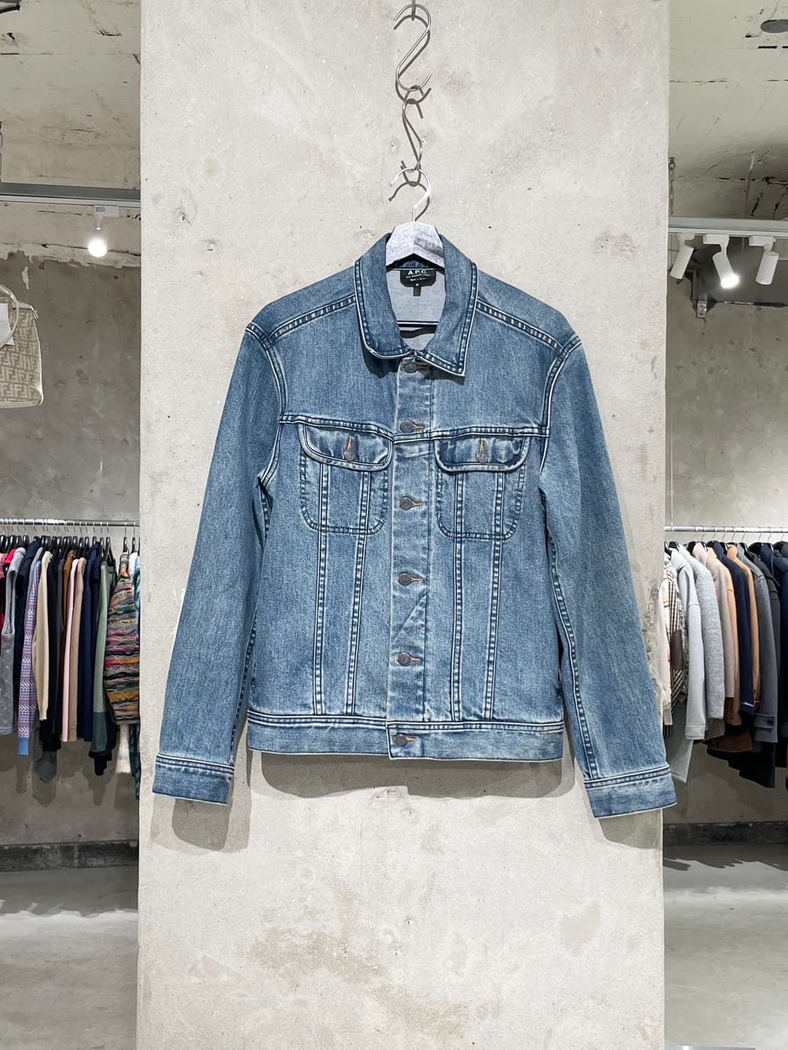 아페쎄 중청 트윈 포켓 데님 자켓 상품이미지1