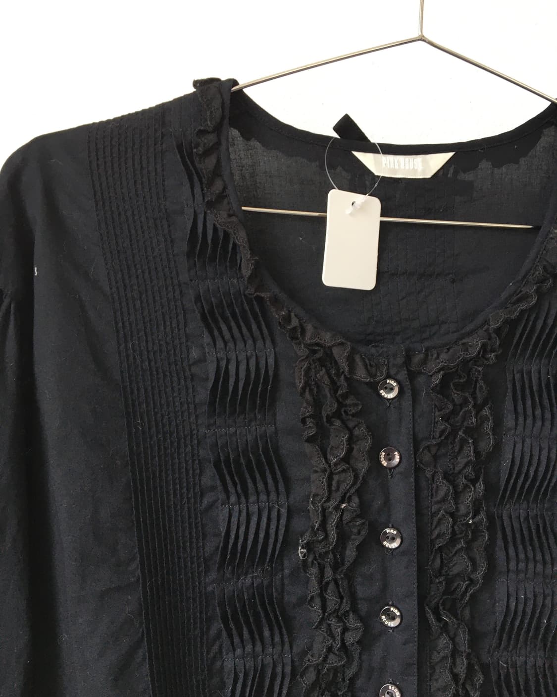 Pink house button point blouse 상품이미지6