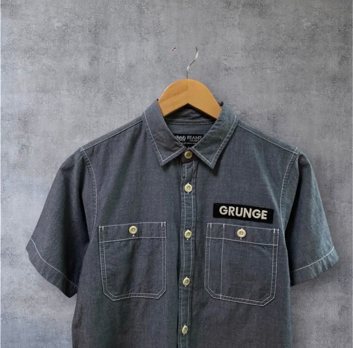 빔즈 BEAMS 스티치 카고 워크셔츠 S 상품이미지2