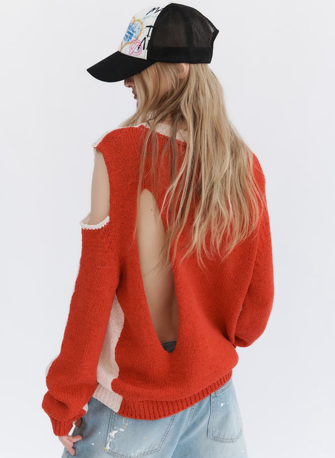 오픈와이와이/더오픈프로덕트 컷아웃 니트 상품이미지1