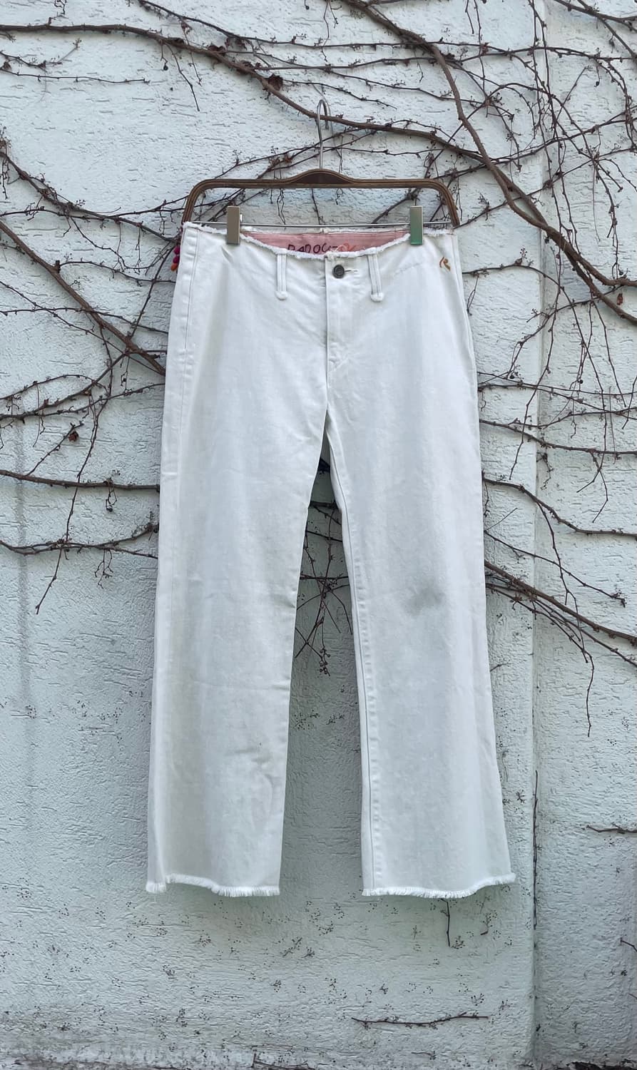 (정품)45R 인디고 자수 세미 와이드 워크팬츠 상품이미지1