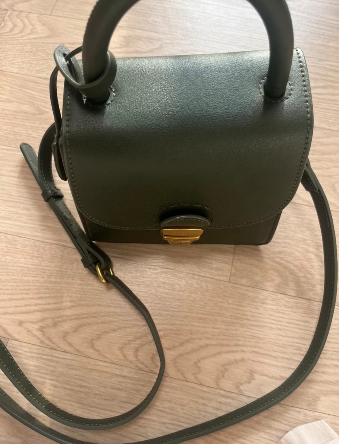 (거의 새상품) 세인트스코트 노아 미니 토트백 그린 상품이미지3