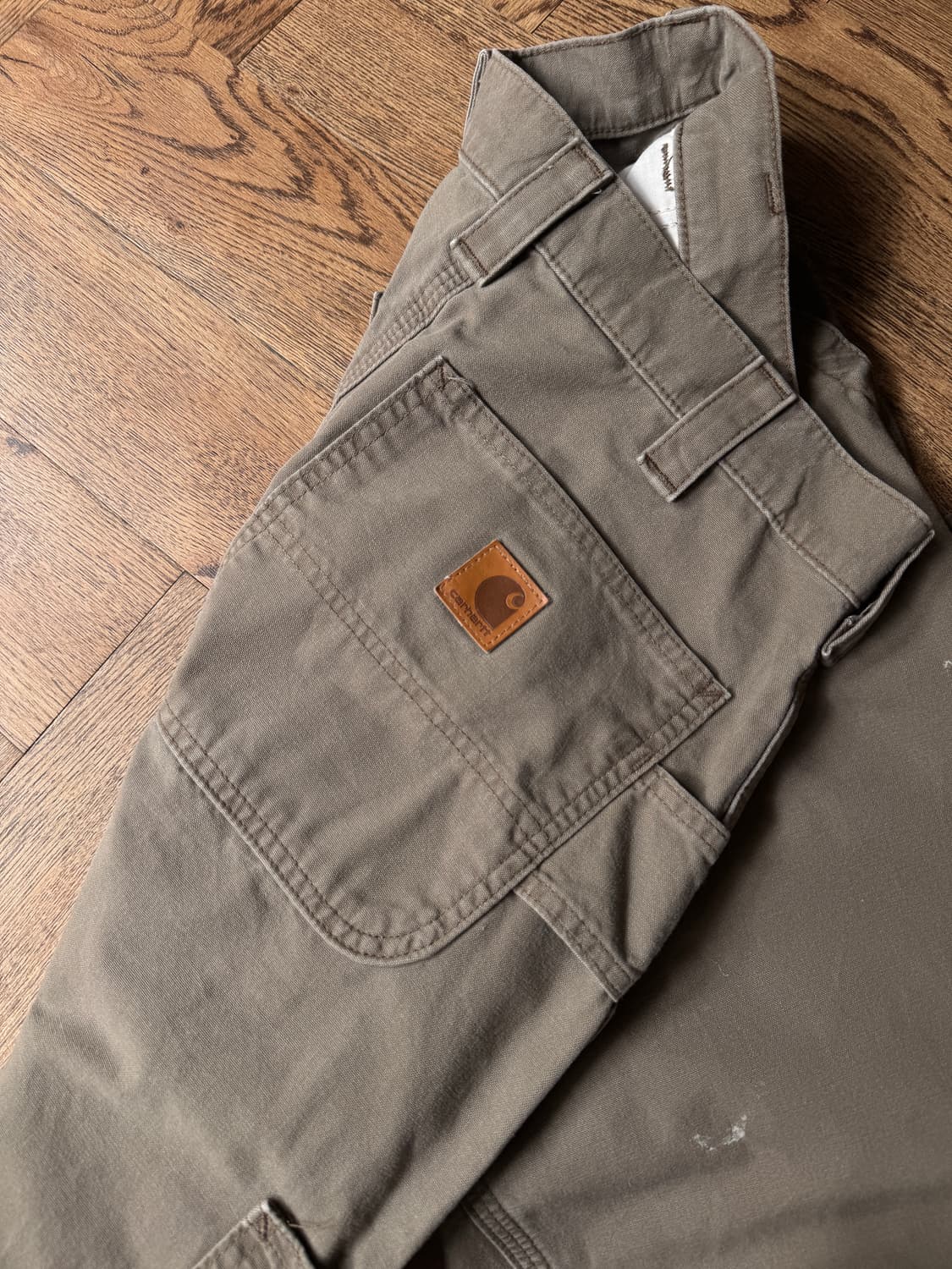 [32]칼하트 USA 빈티지 페인팅 라이트브라운 싱글니 워크 팬츠 상품이미지7