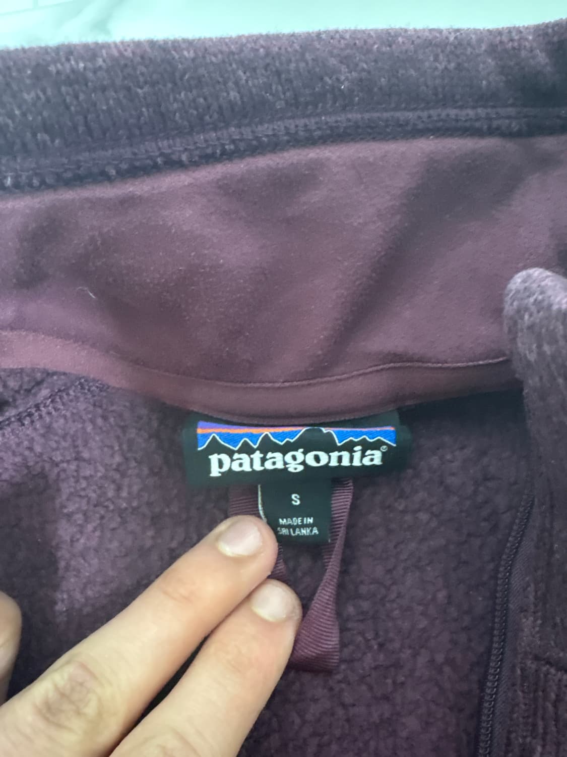 파타고니아 플리스 하프집업 버건디 상품이미지2