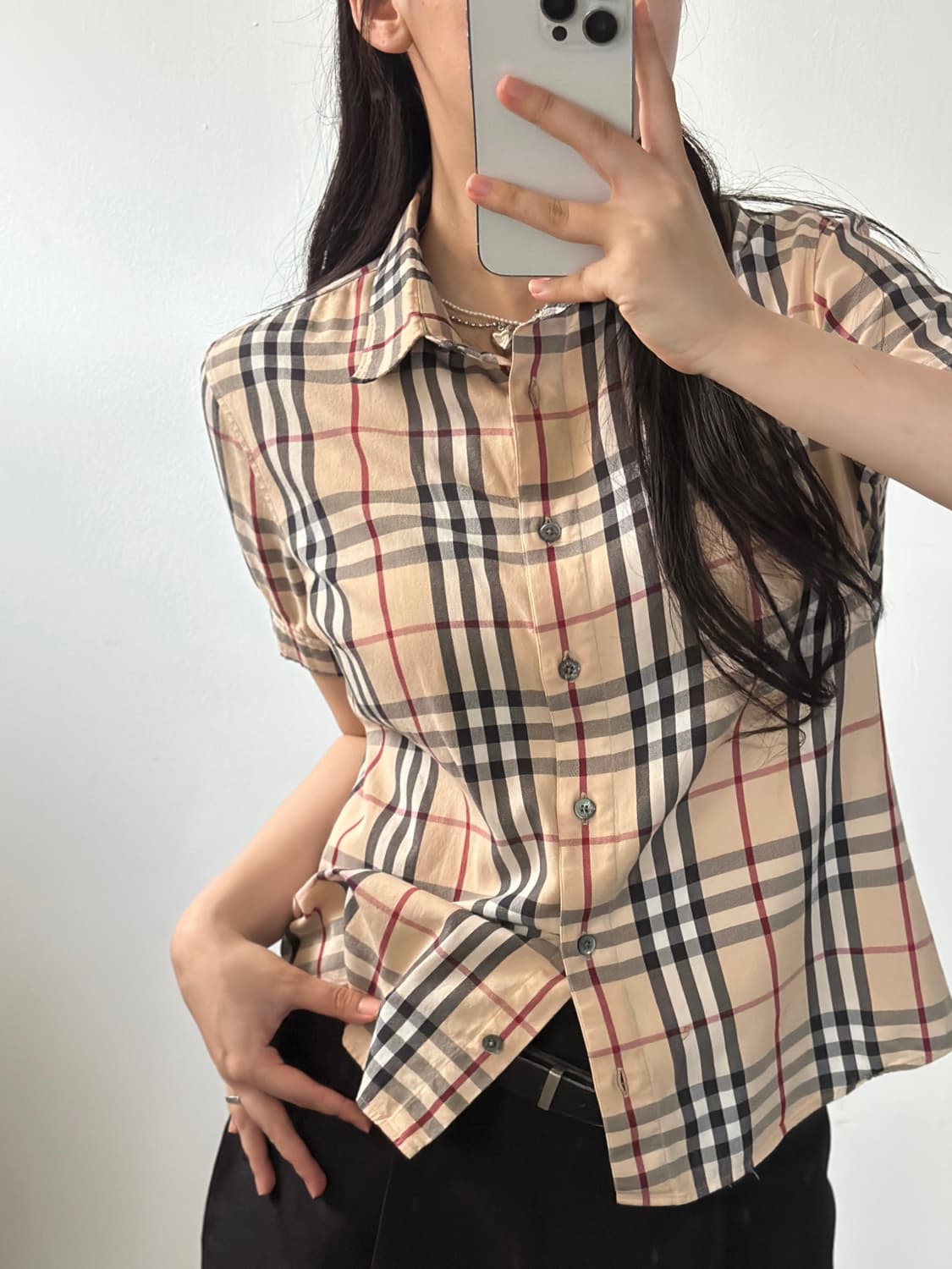버버리 노바체크 반팔 셔츠  상품이미지3