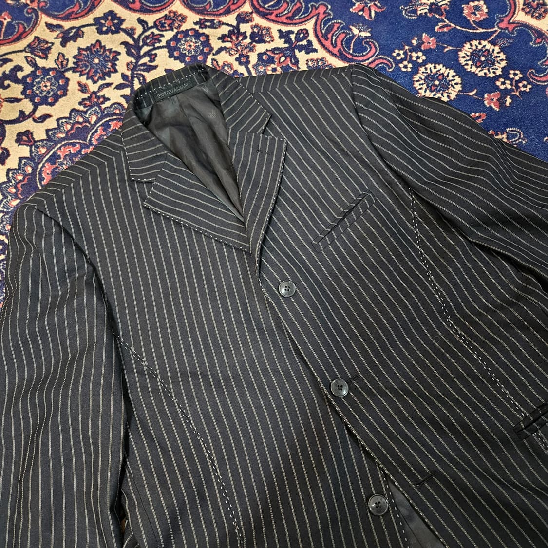 조르지오 아르마니 빈티지 파워숄더 3버튼 블레이져 50size 상품이미지2