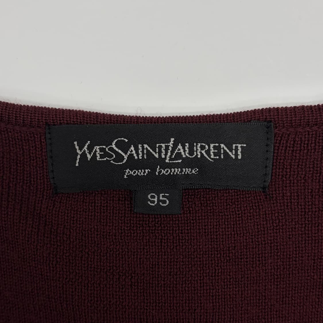 입생로랑 빈티지 조끼 버건디 상품이미지4