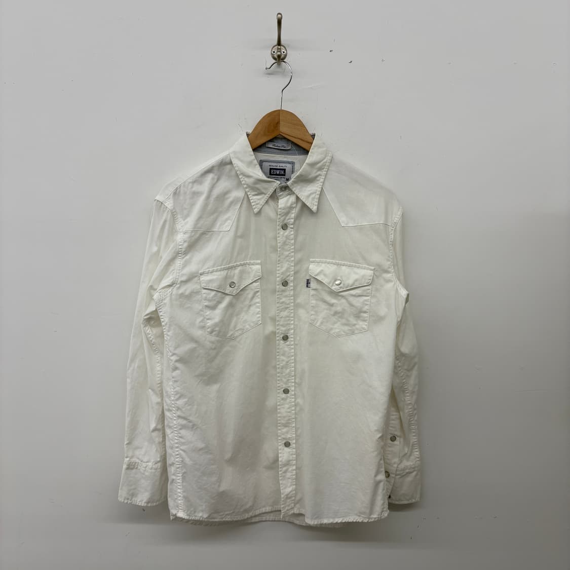 에드윈 웨스턴 셔츠 화이트 긴팔 남성M 상품이미지1