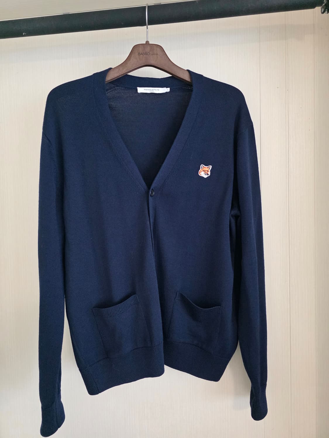 메종키츠네 폭스 헤드 네이비 가디건 xl 상품이미지1