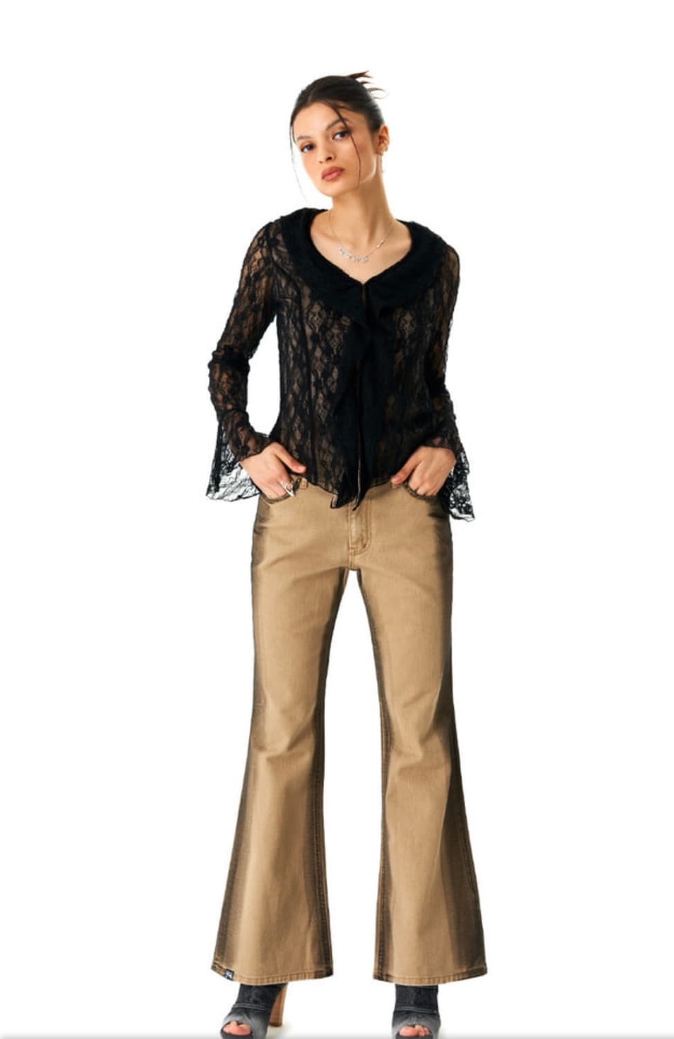 Badee Venus Frill Cardigan Black 상품이미지4