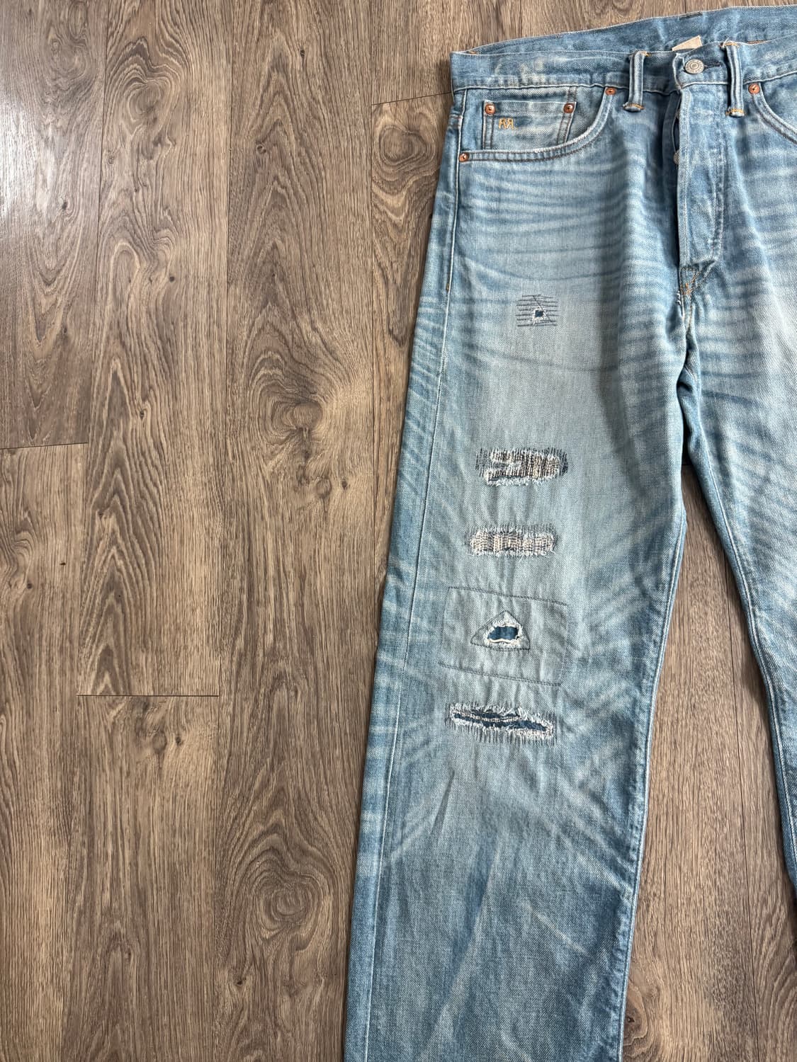 32/32 더블알엘 빈티지5포켓 플레인필드 워싱 데님 상품이미지4