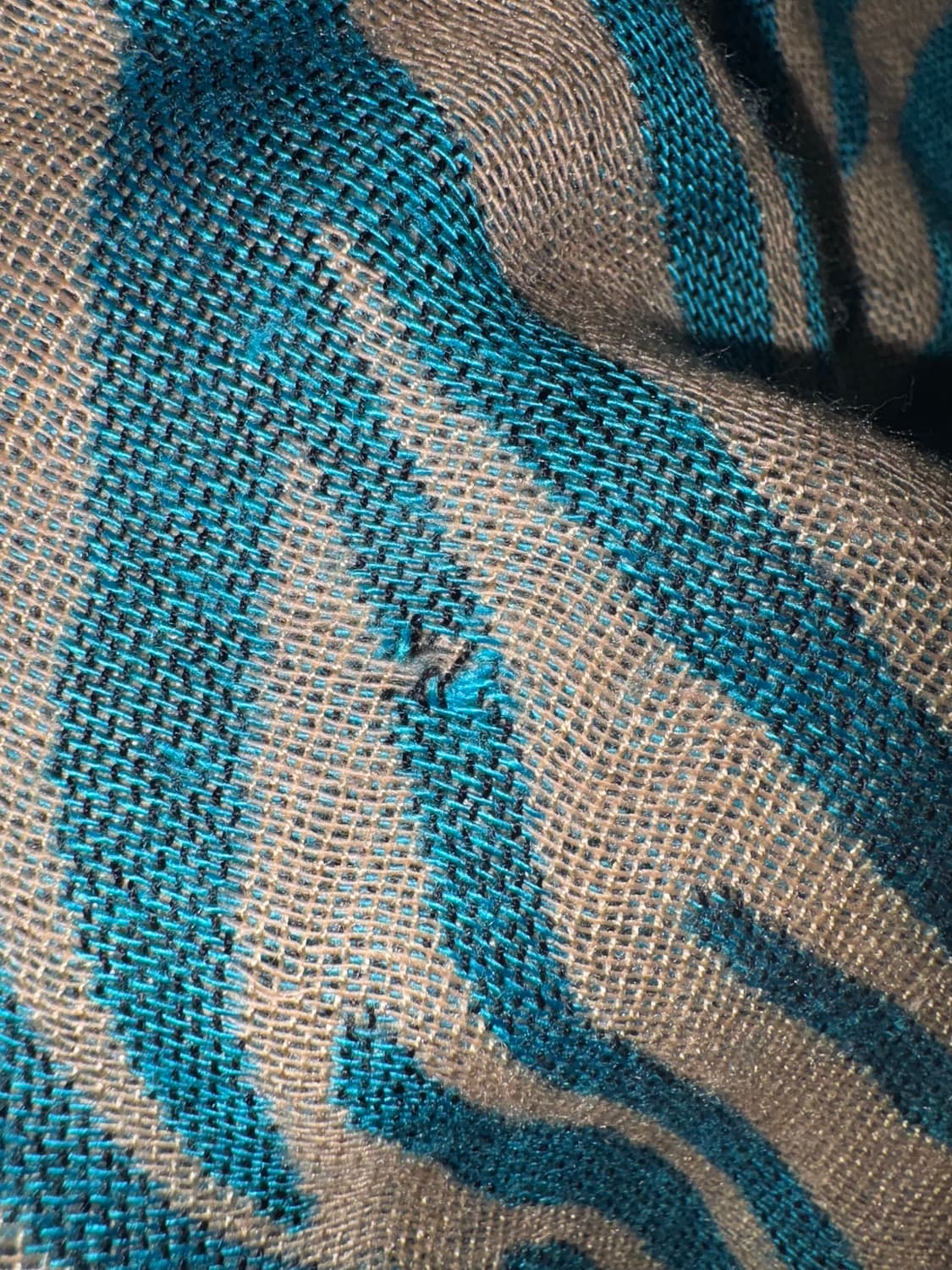 레오파드 지브라 블루/베이지 머플러 상품이미지2