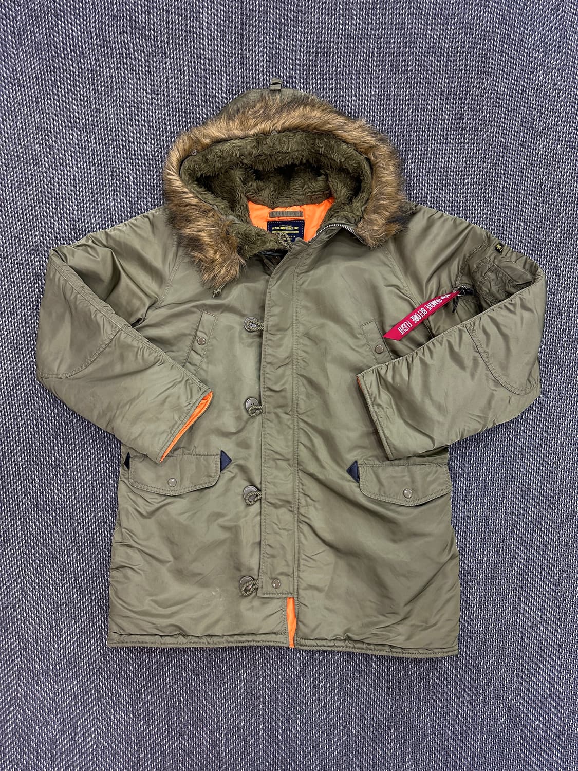 알파인더스트리 N-3B 파카 카키 상품이미지1