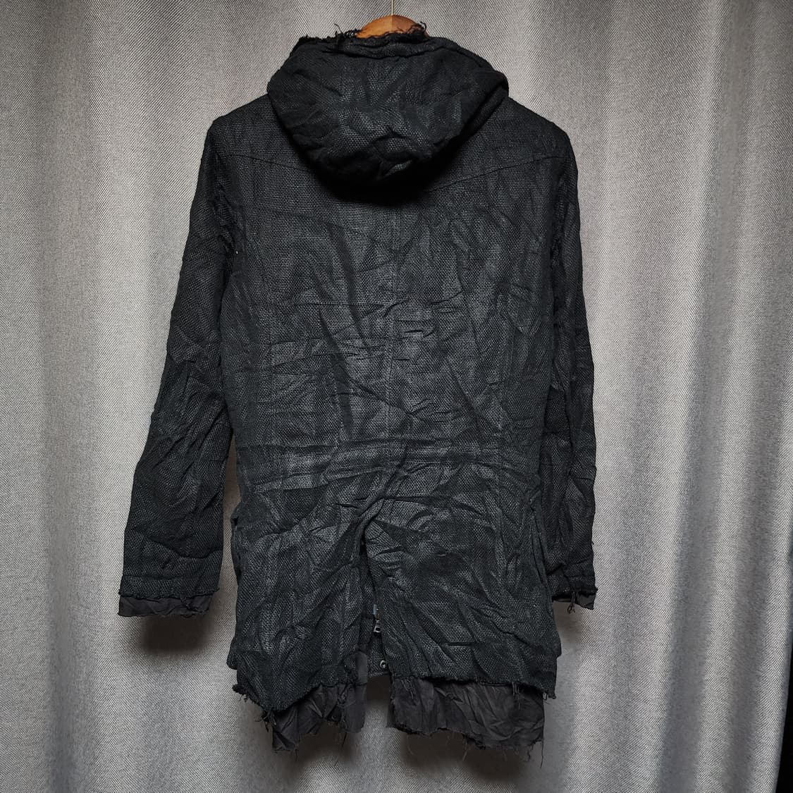 No Id 컷오프 아티잔 레이온 후드 자켓 상품이미지5