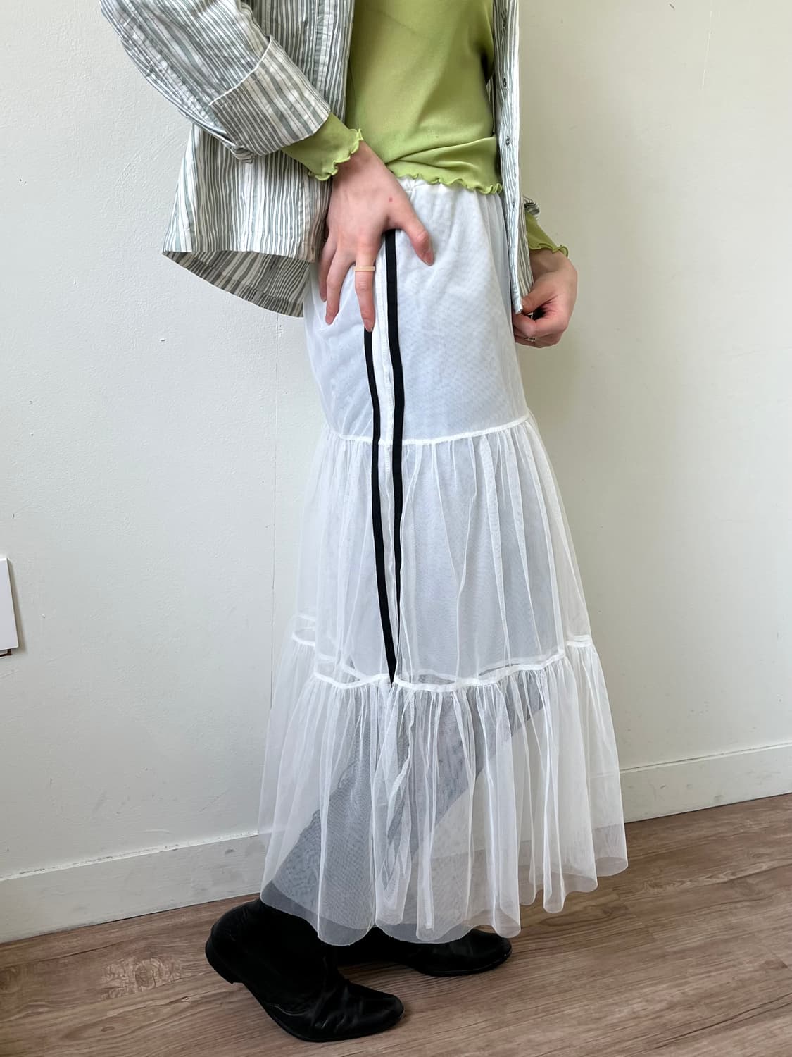 Radarista 트랙 롱 스커트 상품이미지4