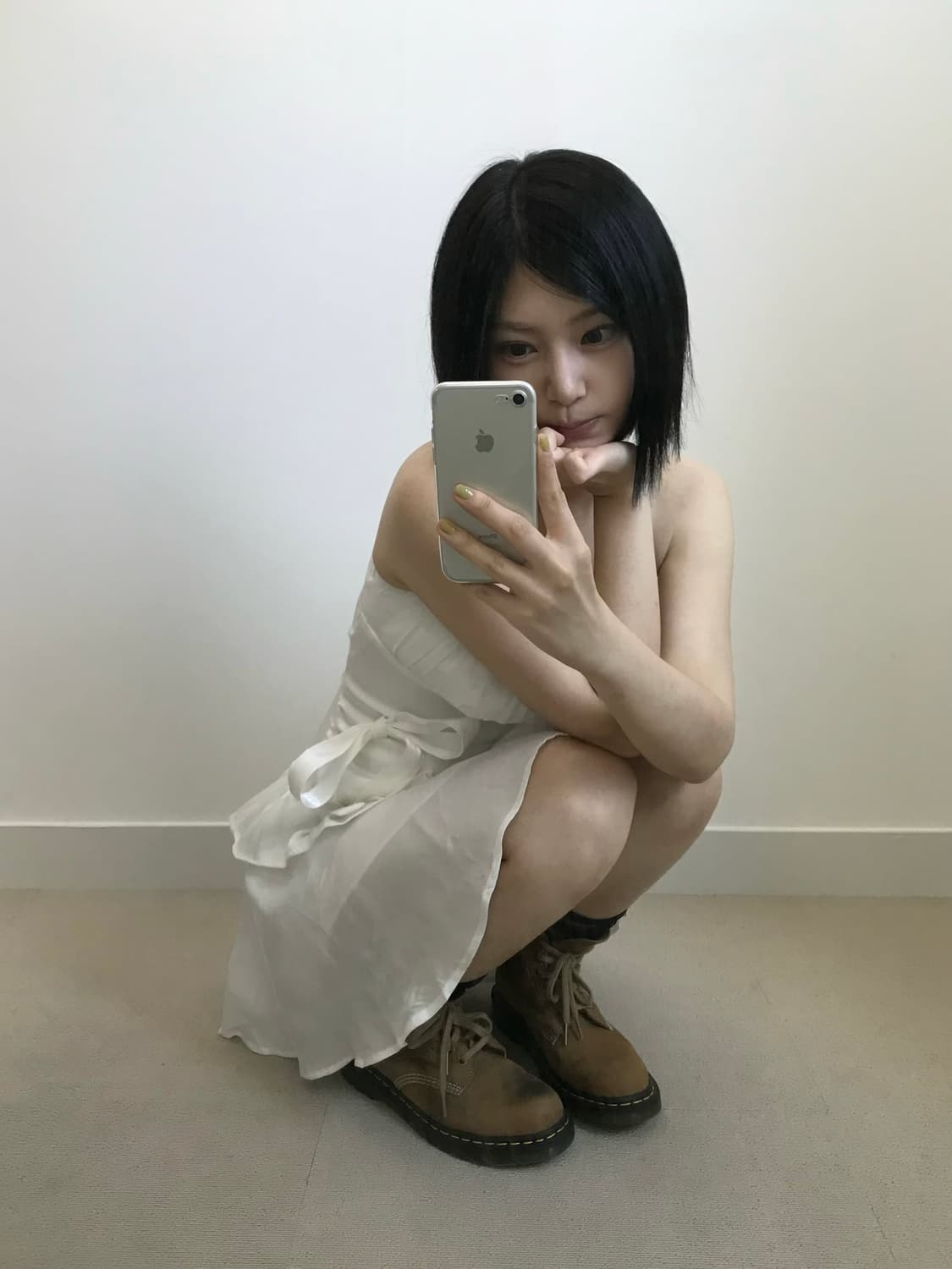 빈티지 새틴 미니 드레스 상품이미지2