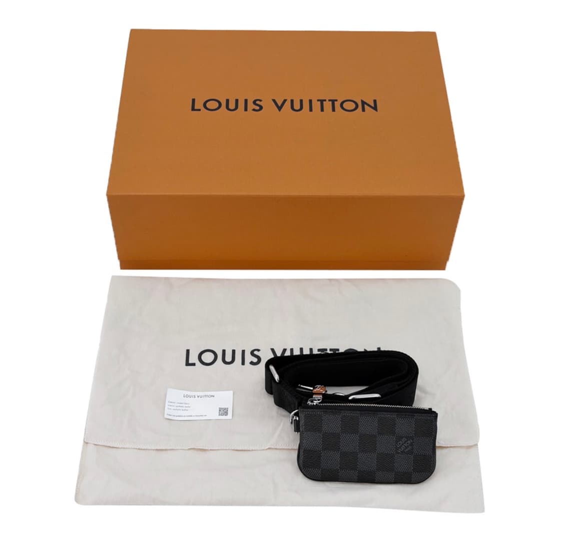 [OS] 루이비통 트리오 3D 다미에 그라파이트 크로스백 메신저백 블랙 상품이미지10