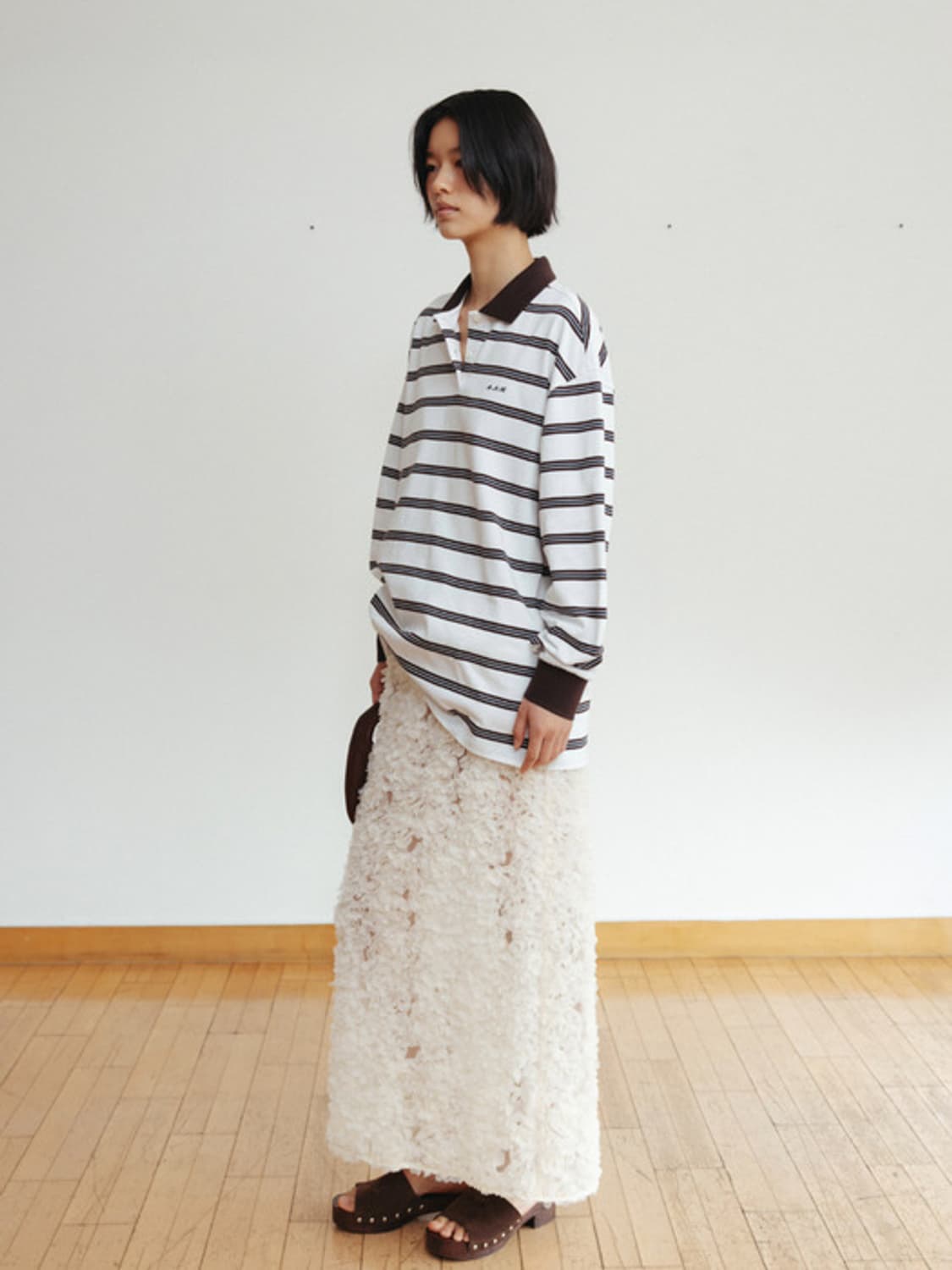 새상품) Monoha 모노하 페더 밴딩 스커트 상품이미지1