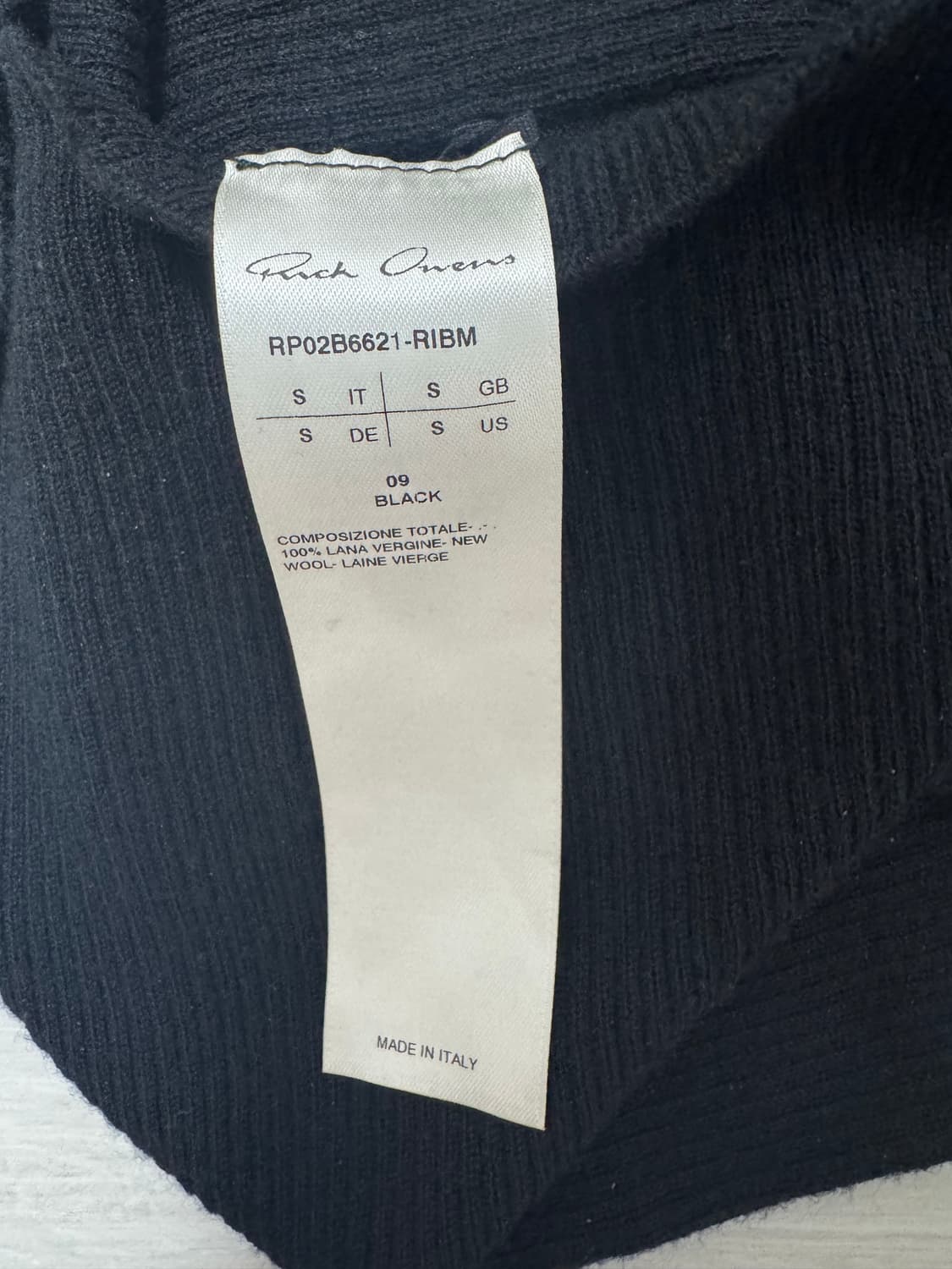 Rick Owens Ribbed Round Neck sleeve 상품이미지6