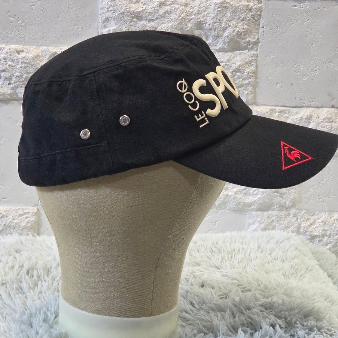 p7-6:르꼬끄 스포르티프 체크 챙 골프 캡 블랙 56-59cm 상품이미지3