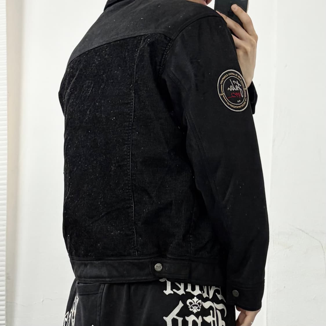 후부 스웨이드암 쉐르파 트러커 자켓 상품이미지3