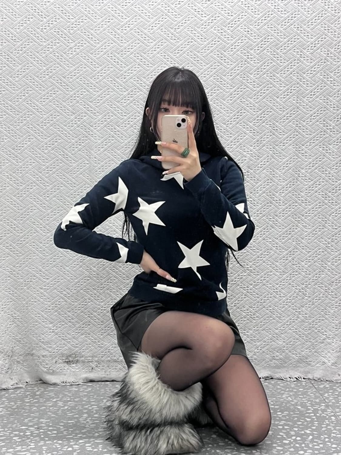 아디다스 스트릿 펑크 슈팅 스타 도트 후드티 85 C09855 상품이미지1