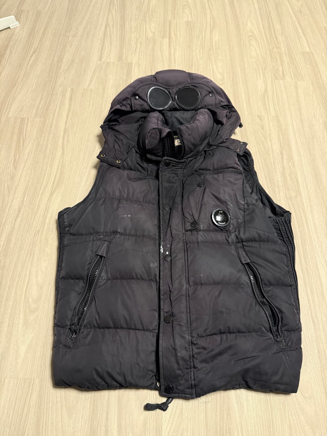 정품 cp컴퍼니 고글 후드 베스트 상품이미지1