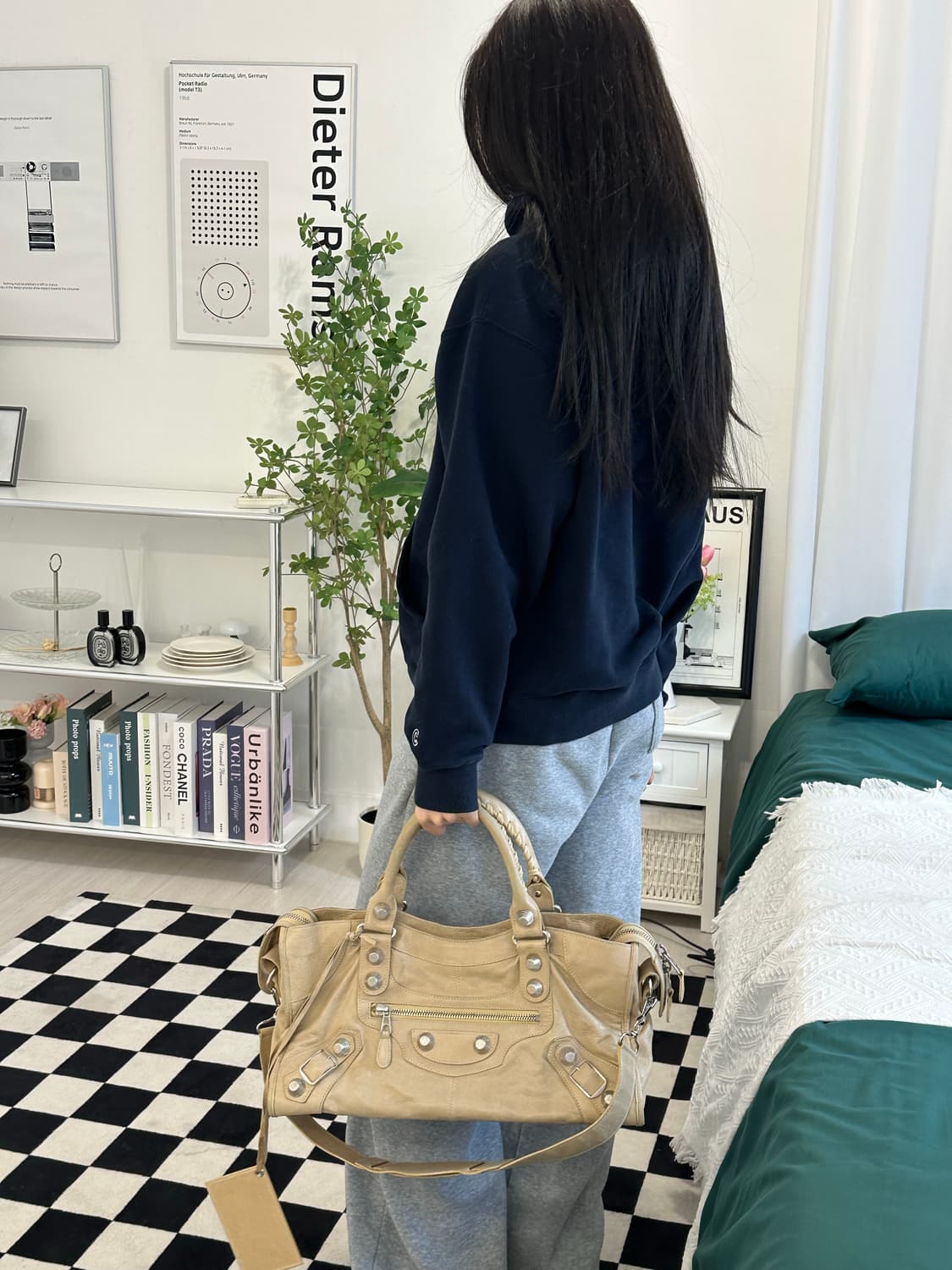 [A 정품] 발렌시아가 시티 모터백 파트타임 아이보리 상품이미지8