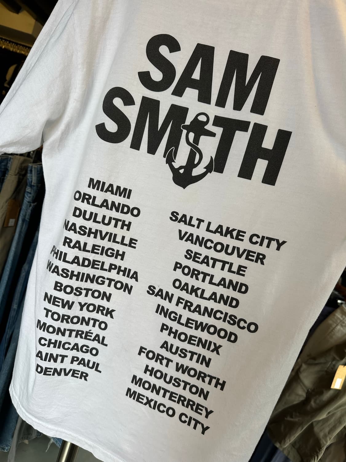 샘스미스 Sam Smith 투어 프린팅 티셔츠 상품이미지7
