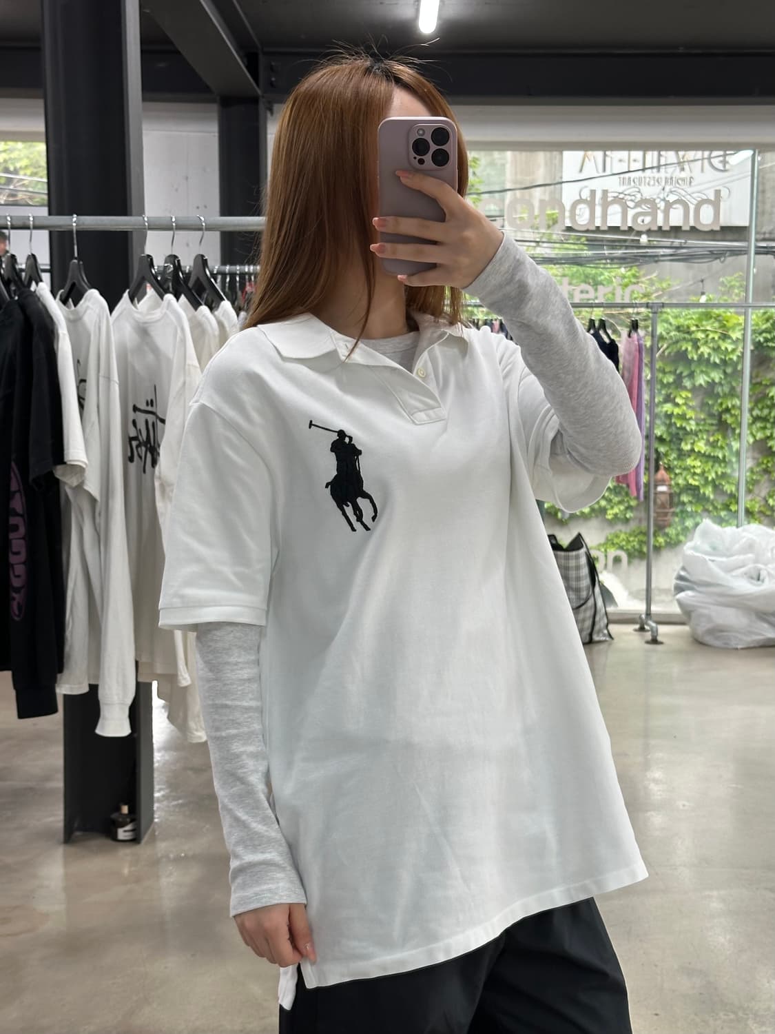 폴로랄프로렌 빅포니 넘버링 PK반팔티 화이트 상품이미지2