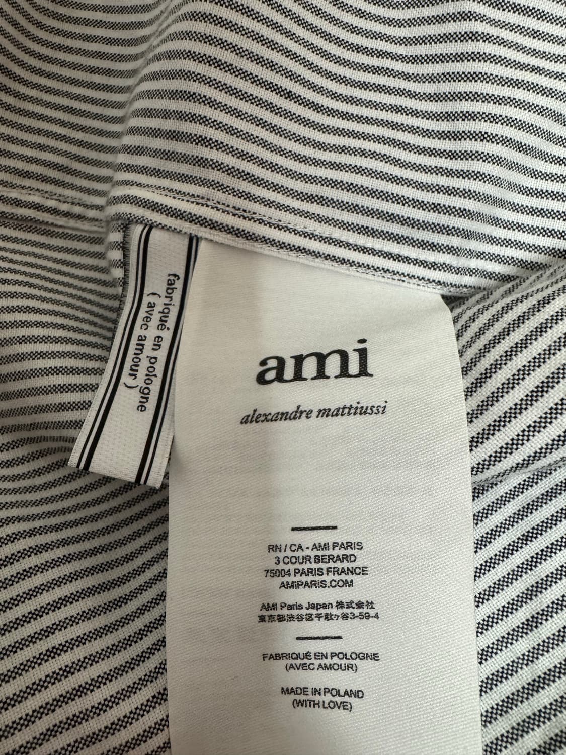 아미 AMI 스트라이프 셔츠 40사이즈 상품이미지3