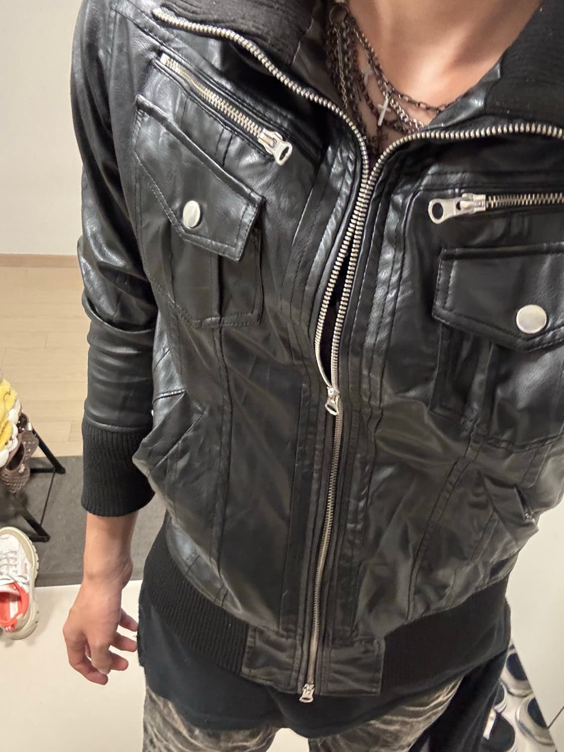 Jack Rose - Fake Leather Riders jacket 상품이미지3