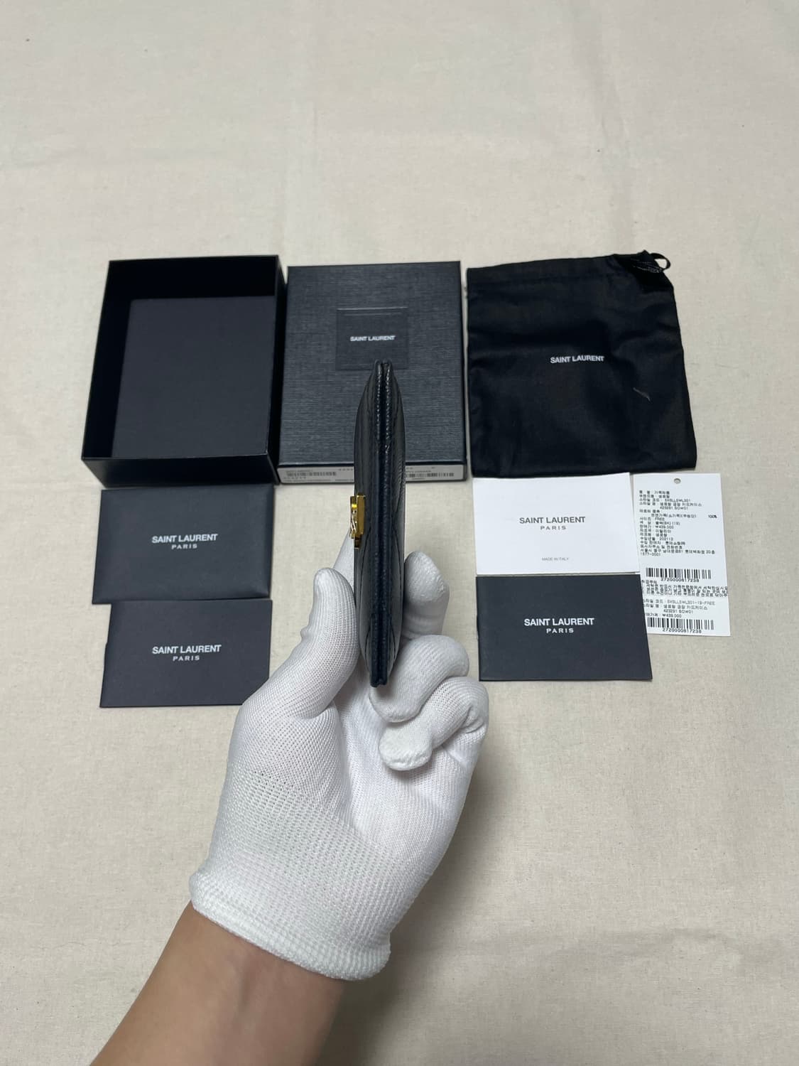 [풀구성] 입생로랑 ysl 마틀라세 금장 카드지갑 [os]  상품이미지4