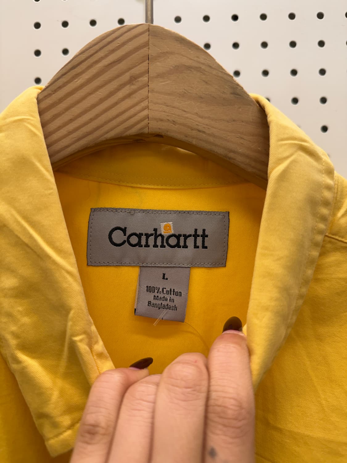 칼하트 원포켓 옐로우 반팔 워크셔츠 U1679 상품이미지5