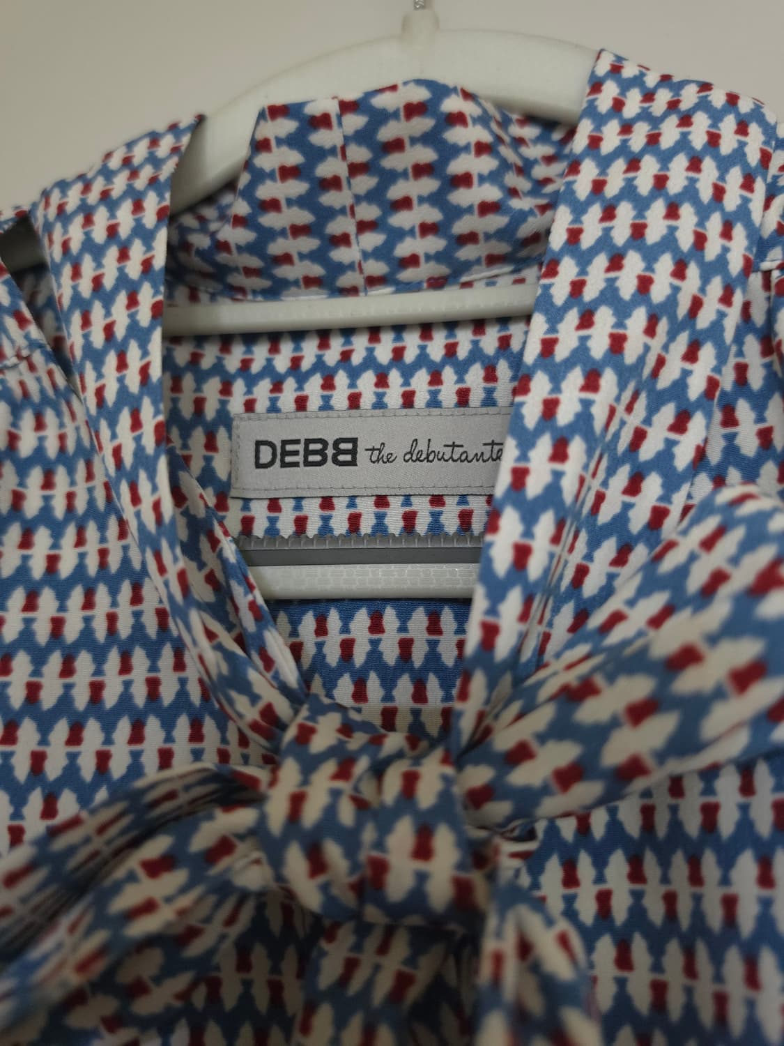 앤디앤뎁 블루 패턴 리본 플리츠 원피스 상품이미지4